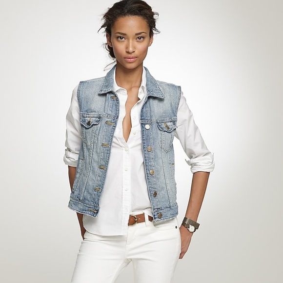 J. Crew Jackets & Blazers - J.Crew Faded Indigo Denim Vest